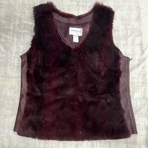 Hugo Buscati Deep Red Fur Vest